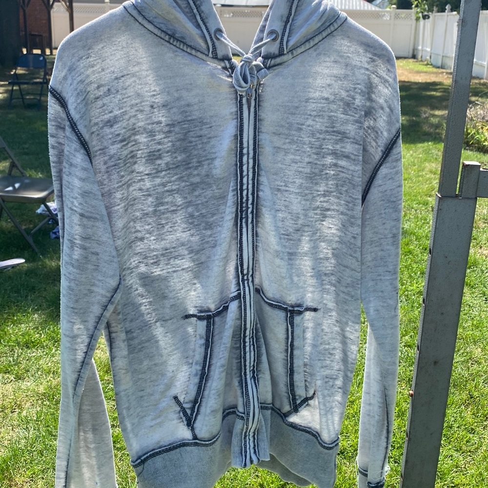 j.america Gray Girl Sweater With Design on back
